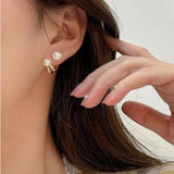 Pearl Stud Earrings for Women Birthday Gift Boho Everyday Earrings
