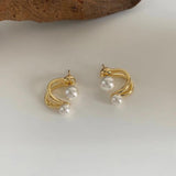 Pearl Stud Earrings for Women Birthday Gift Boho Everyday Earrings