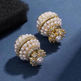 Zircon Pearl Earrings Elegant Jewelry for Women