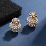 Zircon Pearl Earrings Elegant Jewelry for Women