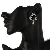 Pearl & CZ Flower Earrings, Christmas Gift Jewelry