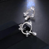Pearl & CZ Flower Earrings, Christmas Gift Jewelry