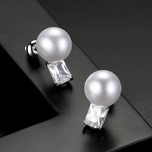 Romantic Style AAA Square Zircon Stud Earrings