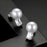 Romantic Style AAA Square Zircon Stud Earrings