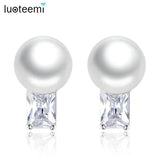Romantic Style AAA Square Zircon Stud Earrings