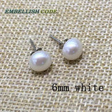 Freshwater Cultured Pearl Stud Earrings in Various Colors