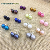 Freshwater Cultured Pearl Stud Earrings in Various Colors