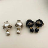 Vintage Pearl Earrings Little Bee Earrings Classic Charm Women's Pearl Jewelry