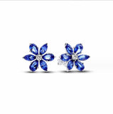 925 Silver Pearl Moon Snowflake Christmas Earrings for Women