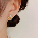 Japan & Korea Fashion Fireworks Pearl Earrings 925 Silver Sweet Niche Earrings