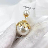 Golden Pearl Earrings - Women's Fashion Jewelry