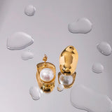 Uworld Geometric Pearl Earrings Exaggerated Texture