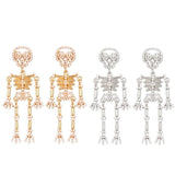 Skull Earring with Pearl Personalized Rock Earrings for Men Women Girl