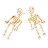 Skull Earring with Pearl Personalized Rock Earrings for Men Women Girl