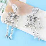 Skull Earring with Pearl Personalized Rock Earrings for Men Women Girl