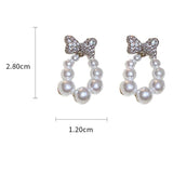 Koren Light Pink Tulip Flower Pearl Stud Earrings for Women