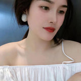 Irregular Golden Pearl Earrings Retro Jewelry Christmas Gift