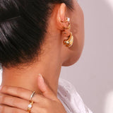 Colorful Zircon Pearl Water Drop Earrings