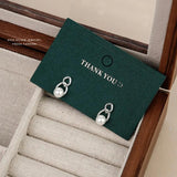 French Vintage Chain Shell Pearl 925 Sterling Silver Earrings