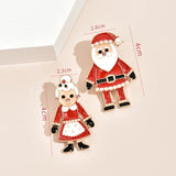 Santa Claus Earrings with Pearls - Sweet Holiday Jewelry Gift