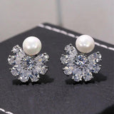Snowflake Pearl Earrings for Women Gift E6493
