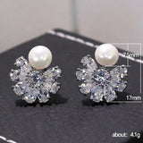Snowflake Pearl Earrings for Women Gift E6493