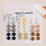 Multicolored Women's Pearl Earrings, Party Jewelry