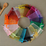 100PCS 9x12cm Organza Drawstring Bags Jewelry Packaging Display Bags