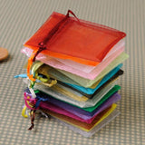 100PCS 9x12cm Organza Drawstring Bags Jewelry Packaging Display Bags