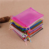 100PCS 9x12cm Organza Drawstring Bags Jewelry Packaging Display Bags