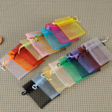 100PCS 9x12cm Organza Drawstring Bags Jewelry Packaging Display Bags