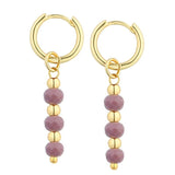 C.QUAN CHI Pearl Drop Earrings Crystal Beads Dangle Earrings
