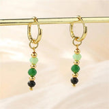 C.QUAN CHI Pearl Drop Earrings Crystal Beads Dangle Earrings