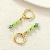 C.QUAN CHI Pearl Drop Earrings Crystal Beads Dangle Earrings