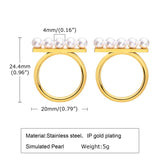 Pearl Balance Earring, Round Stud Earring for Women