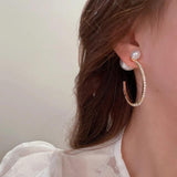 Cubic Zirconia Stud Earrings 925 Silver Hook Jewelry