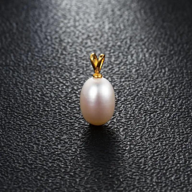 8-9mm Freshwater Pearl Rabbit Pendant 925 Sterling Silver