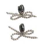 Pearl Bowknot Dangle Earrings for Women