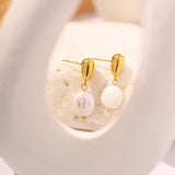 Uworld Freshwater Pearl Dangle Earrings Baroque Hanging