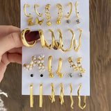 Acrylic Butterfly Circle Hoop Earrings Set Resin Pearl Round Jewelry