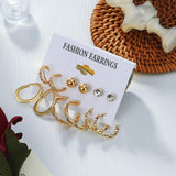 Acrylic Butterfly Circle Hoop Earrings Set Resin Pearl Round Jewelry