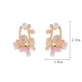 Crystal Micro Inlaid Pearl Earrings for Women