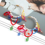 Boho Circle Hoop Earrings Simulated Pearl Acrylic Ear Accessories Za Jewelry