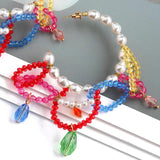 Boho Circle Hoop Earrings Simulated Pearl Acrylic Ear Accessories Za Jewelry