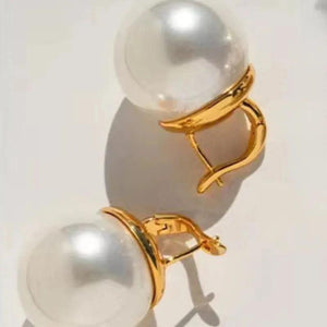 Silver Bead Pearl Earrings for Women Wedding Party Gift