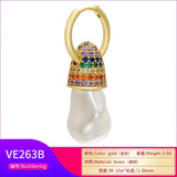 Pearl Crystal Hoop Earrings for Women Bulb Jewelry Gift