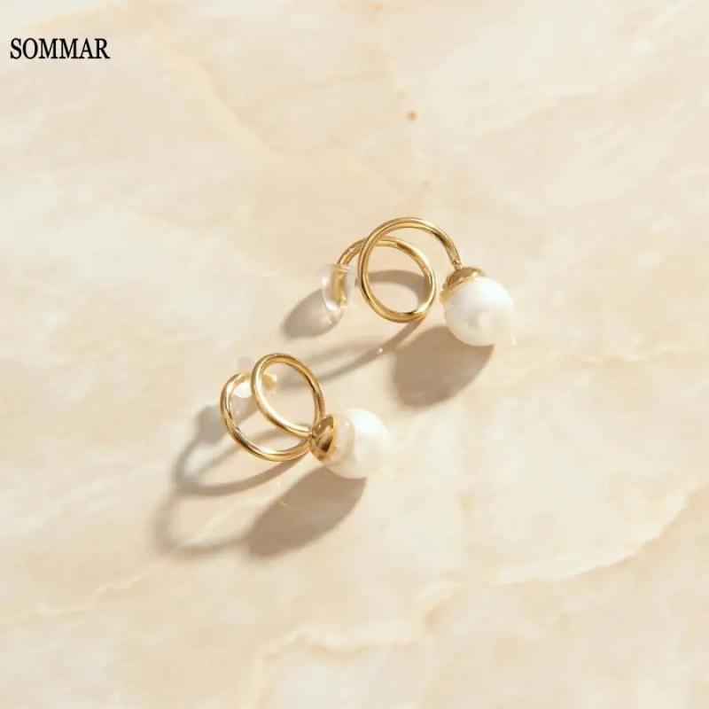 Freshwater Pearl Spiral Hoop Earrings Fine Jewelry