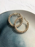 Elegance Pearl Stone Hoop Earrings for Women