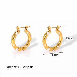Colorful Pave Hoop Earrings Dainty Waterproof Huggie Earrings for Women