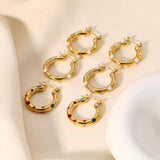 Colorful Pave Hoop Earrings Dainty Waterproof Huggie Earrings for Women